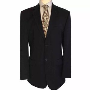 Men's Pronto Uomo Platinum Executive Fit Classic Black Blazer Jacket Size 50 Reg